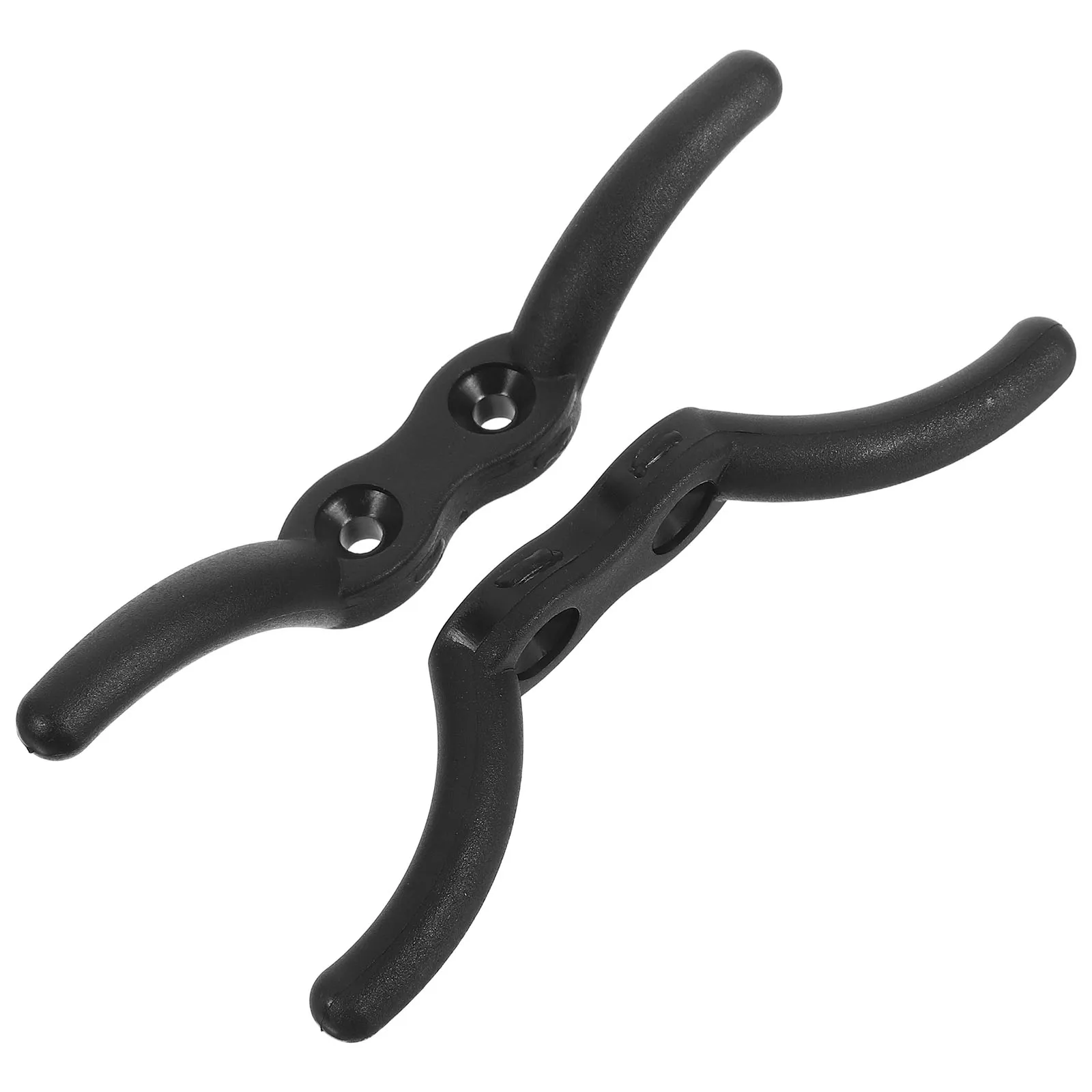 

2pcs Flagpole Hook Heavy Duty Cleat Hooks Wind Rope Buckle Black Nylon Marine Accessories Reusable Pull Up Cleat Blind Cord
