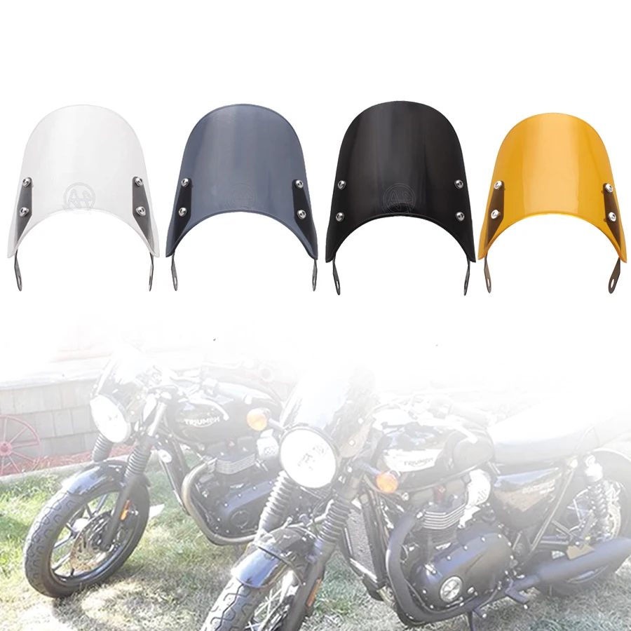 Motorcycle Windshield Wind Deflectors Windscreen Pare-brise For Triumph Bonneville/SE/T100/T120 2001-2017 Thruxton 900 03-15