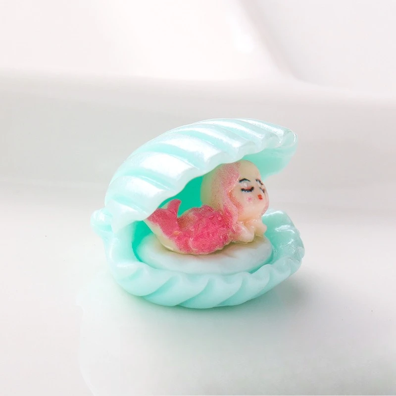 新しい可愛い樹脂製漫画風パールシェル人魚シリーズフラットバックスクラップブッキングDIYジュエリークラフトデコレーションアクセサリー