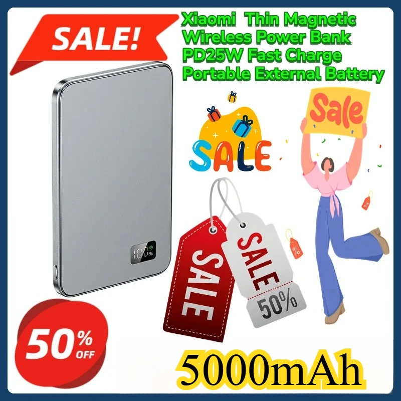 

Для Magsafe для Xiaomi Xiaomi 10000 мАч тонкий магнитный беспроводной внешний аккумулятор с быстрой зарядкой портативный внешний аккумулятор