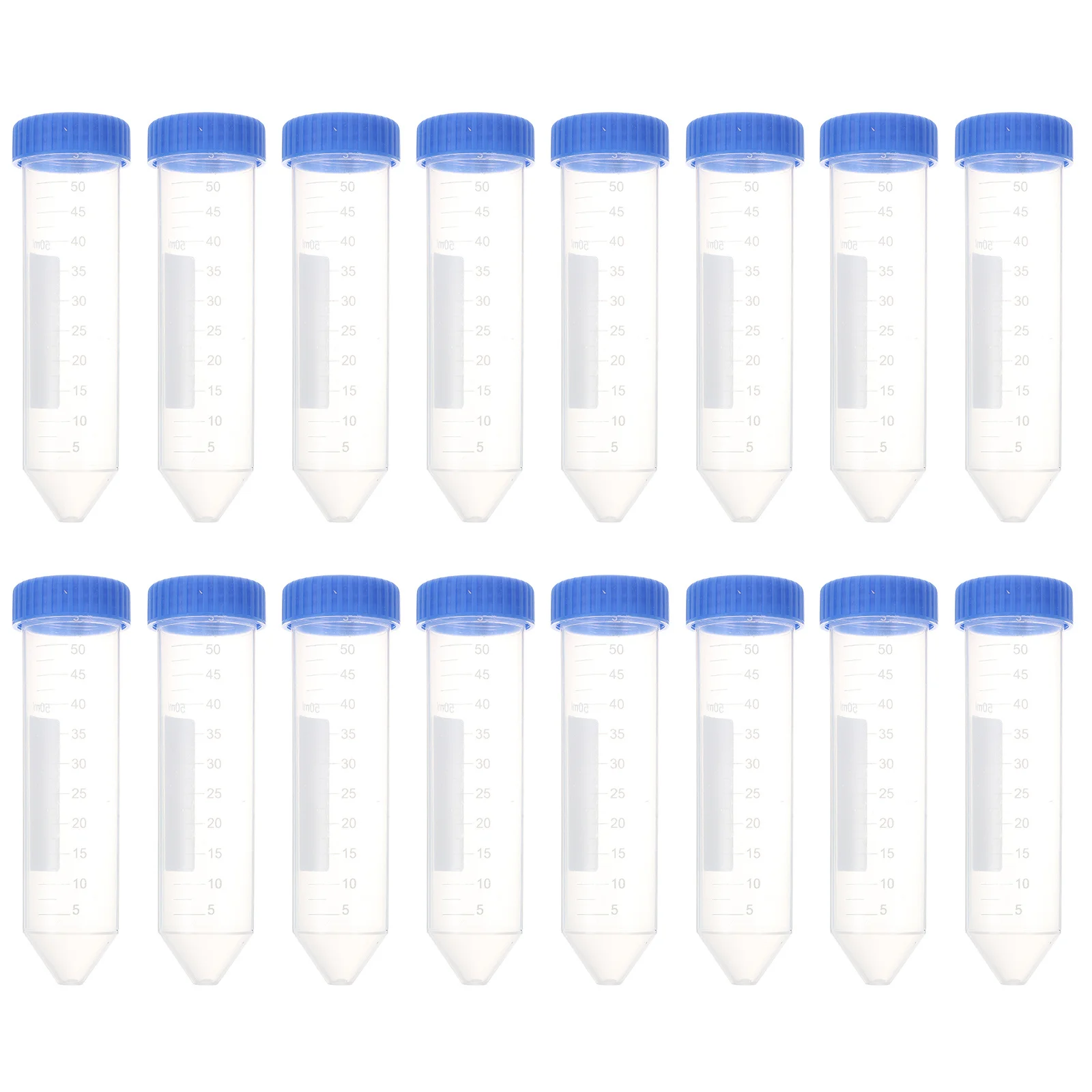 25 قطعة 50 مللي أنابيب الطرد المركزي السلس جدار شفاف مانعة للتسرب غطاء محكم لتخزين عينة الخرز مختبر الزيوت الأساسية