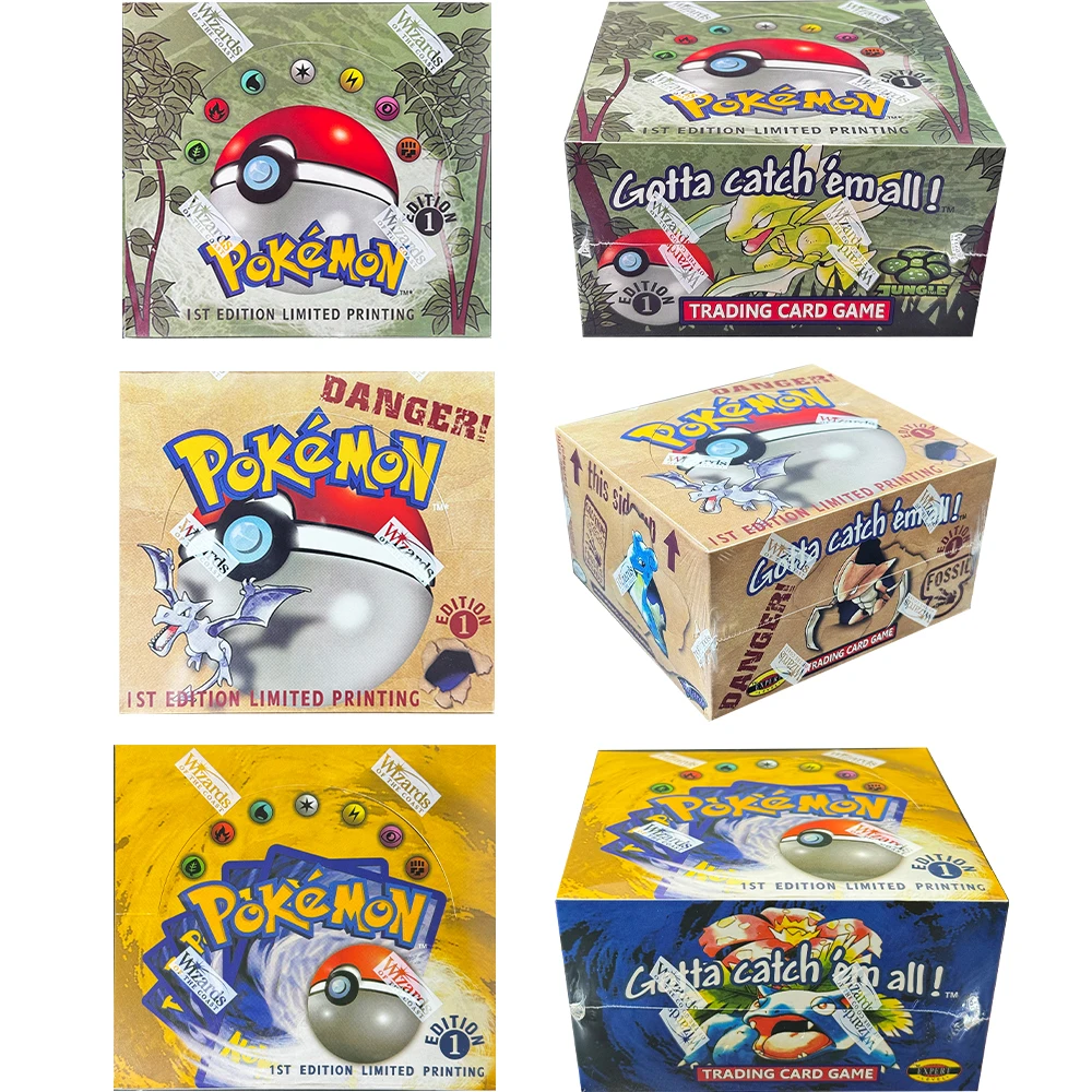 ポケモン ジャングル化石 ベストセット ブースターボックスパック TCG 初版 プロキシゲームカード 1箱 36パック 未開封パッケージ コレクションギフト