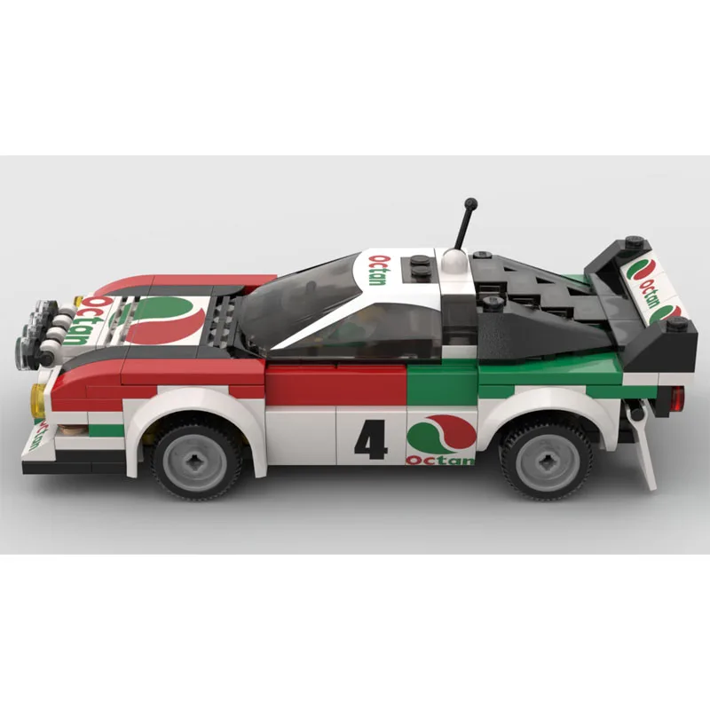 MOC-113272 clássico 90s icônico carro esportivo blocos de corrida modelo 246 partsmoc criativo meninos crianças aniversário blocos de construção brinquedo presentes
