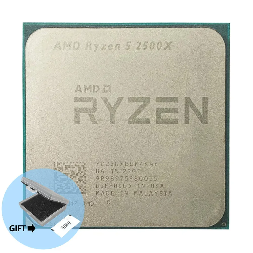 AMD Ryzen 5 2500X R5 2500x 3.6 GHz GAMING Zen+ 0.012 Quad-Core Eight-Thread CPU Processor 65W L3=8M YD250XBBM4KAF Socket AM4