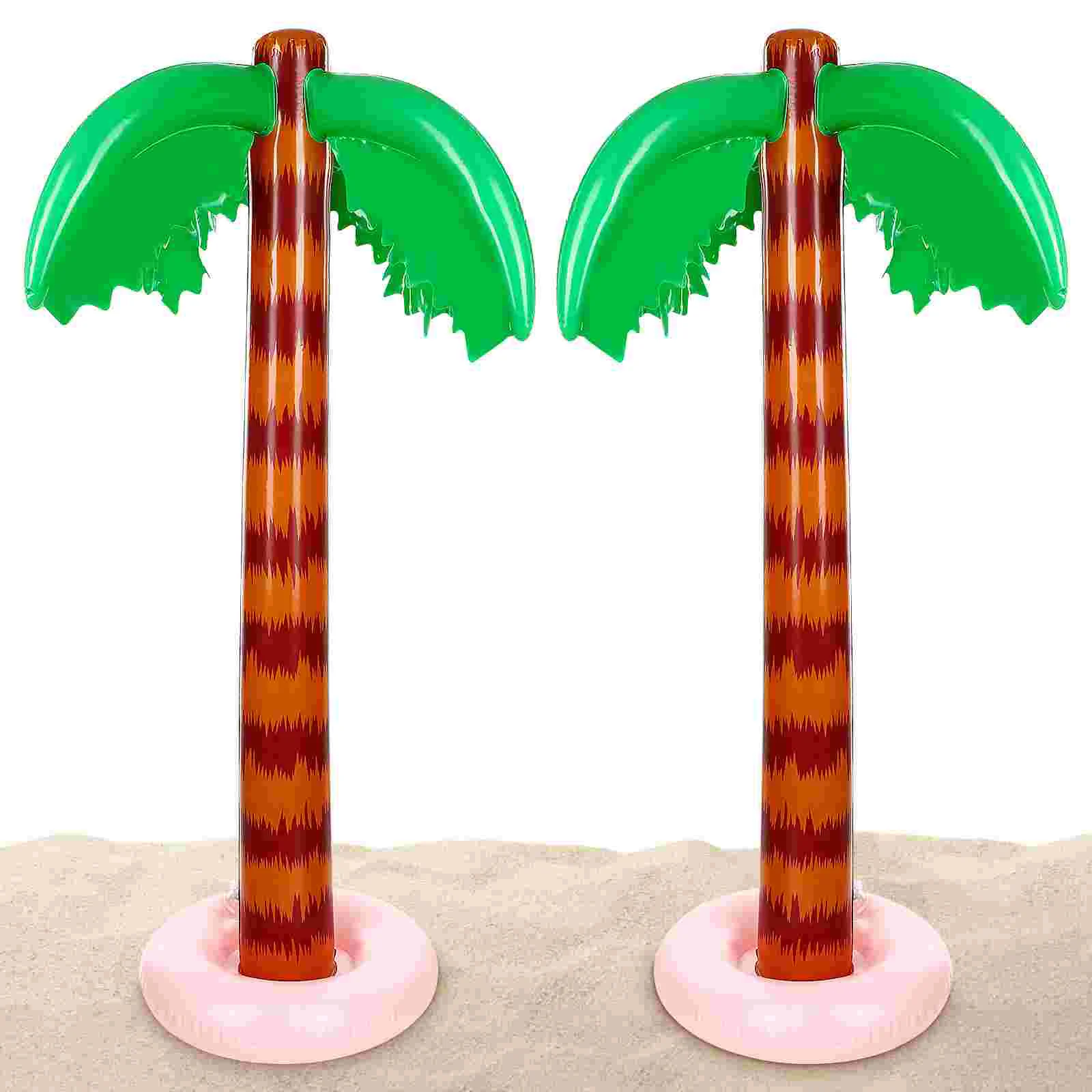 

2 Pcs Inflatable Coconut Tree Kids Pool Party Props Summer Supplies Gift Children Toys Swimming Playthings Pvc