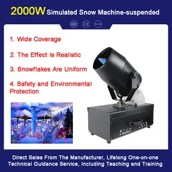 2000W Fake Christmas Snowflake Maker Outdoor Simulation Shaking Snow Machine 360 Degree Moving Head for Party Event Stage