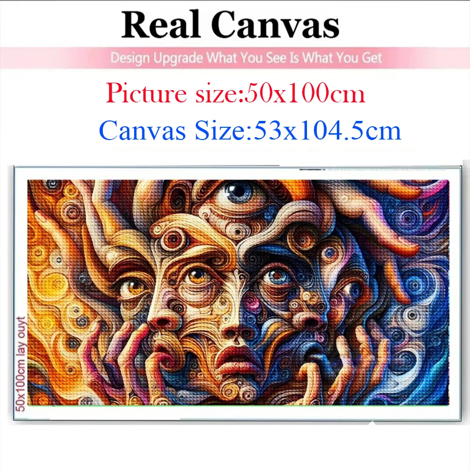 Amazing Mystical Fantastic Abstract Face Diy 5D Diamond Painting Full Diamond Mosaic Embroidery Cross Stitch Kits Home Decor Art