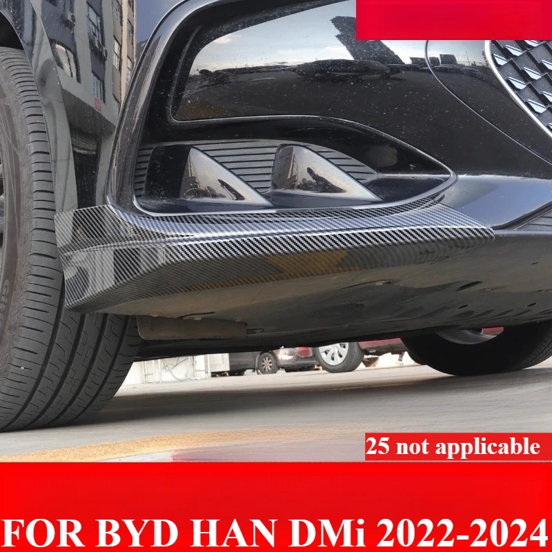 

Боковая защита переднего бампера, наклейка, накладки, угловая полоса переднего бампера из АБС-пластика для BYD HAN DMi 2022-2024, внешние аксессуары