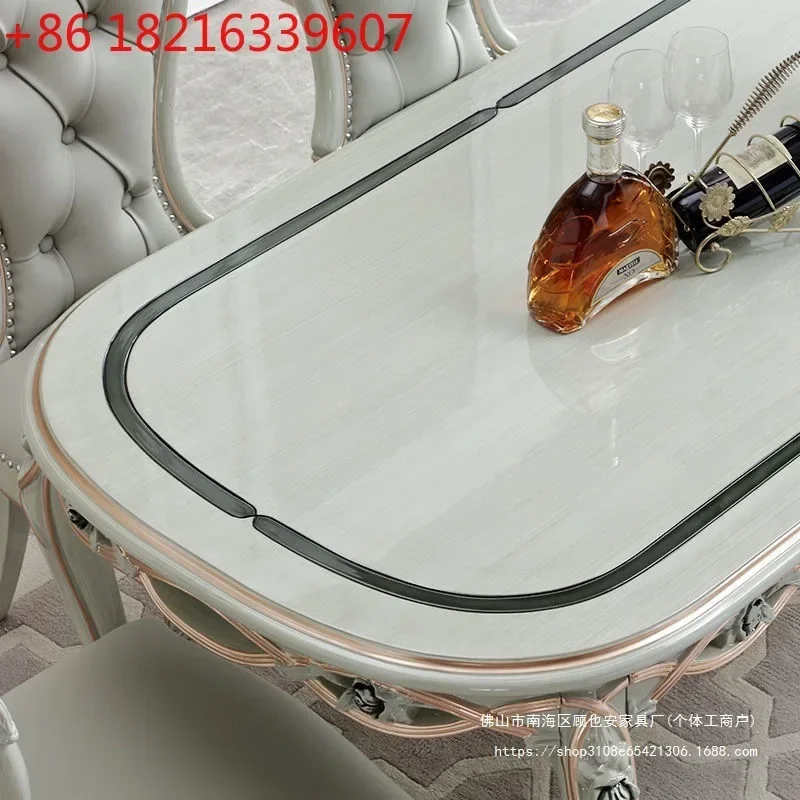 Picture 4: European solid wood dining table simple cold style dining table and chair combination