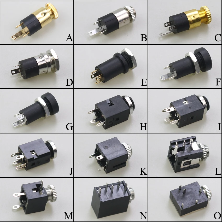 Seria PJ 3,5 mm gniazdo stereo ze śrubą 3,5 gniazdo słuchawkowe audio 3P pionowe złącze dwukanałowe 392 399 3640