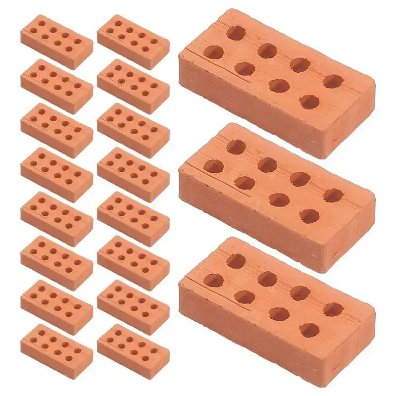 50Pcs Mini Bricks Children'S Handmade Mason DIY House Building Model Simulation Brick Material Bricks For Landscaping Miniature