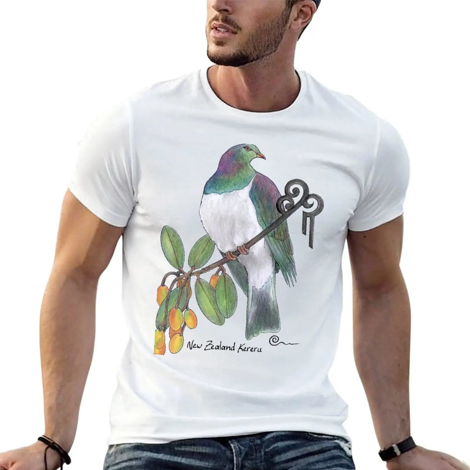 Kereru - New Zealand Pigeon T-Shirt t shirt man casual t shirts with prints T-Shirt