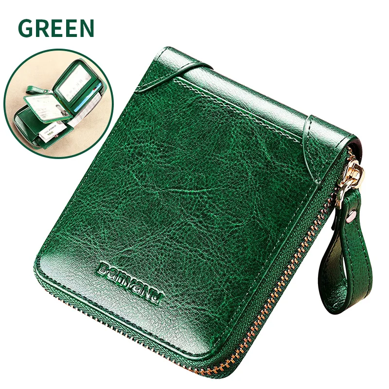 high-end-leather-zipper-wallet-simple-short-design-integrated-driver-license-card-holder-for-men-and-women-by-banyan