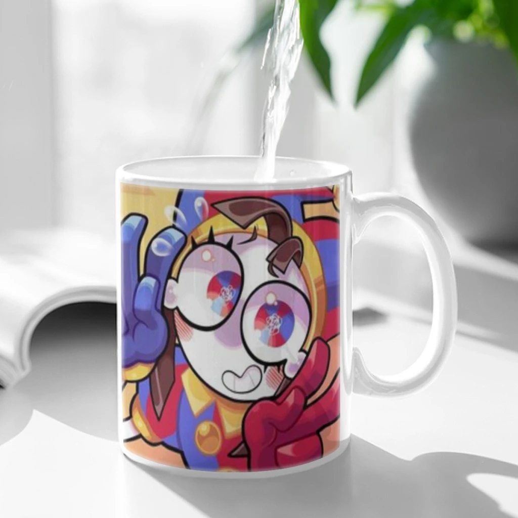 Cartoon The Amazing Digital C-Circus Vintage Ceramic Cup Coffee Oatmeal Breakfast Cup Creative Personality Mug