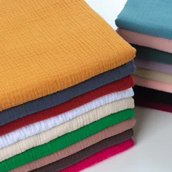 50*130cm Fabric Drape Cotton And Linen Double Gauze Crepe Baby Clothes Fabric Ladies Skirt Sleepwear Fabrics