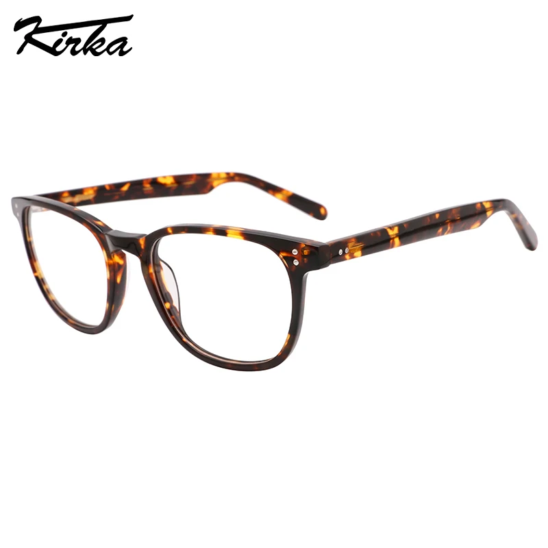 Kirka Unisex Eyewear Acetate Rectangle Shape Frame Optical Glasses Classical Color Design Wide Temple Glasses WD1395