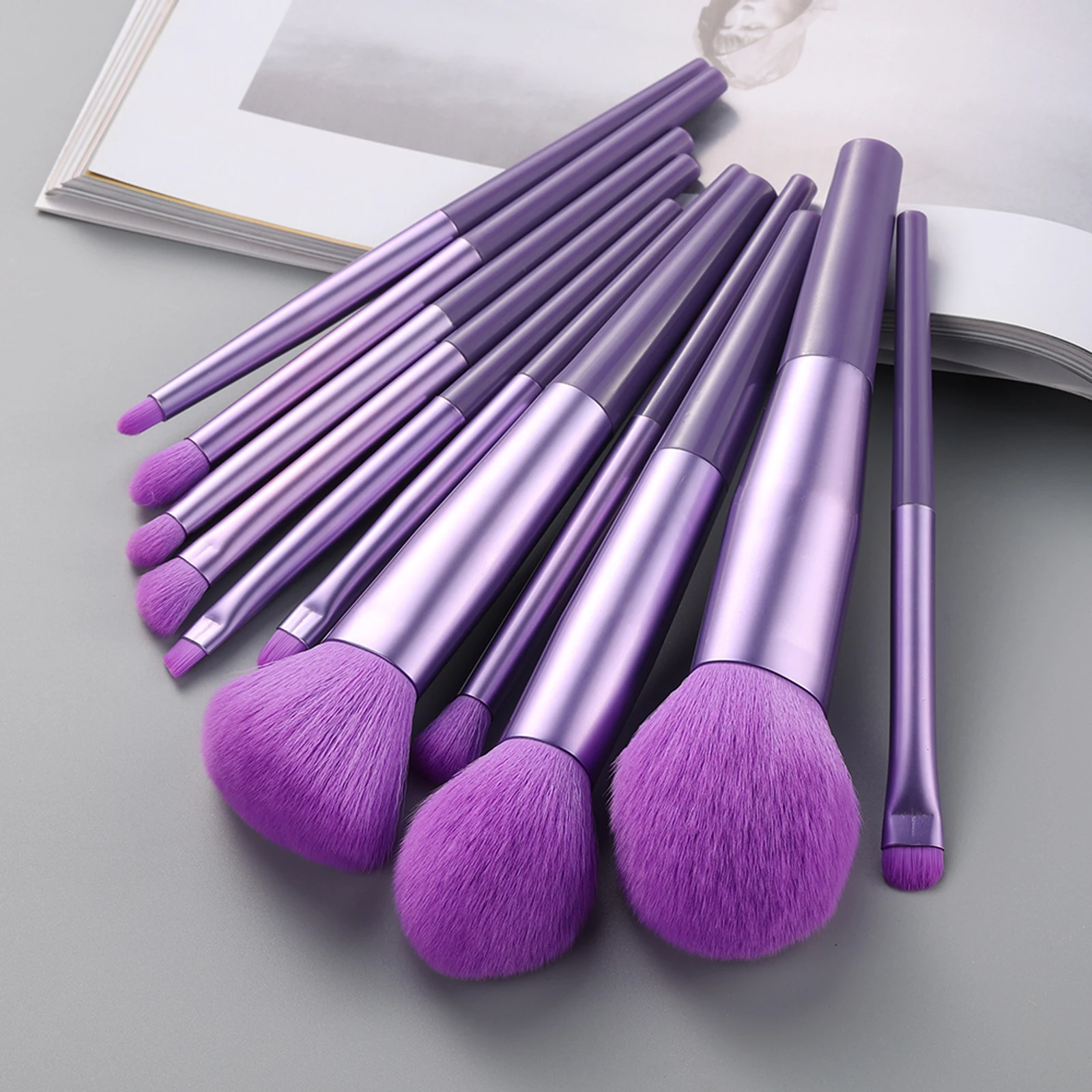 11pcs high-quality soft fur makeup brush set suitable for beginners and professional make up brushes