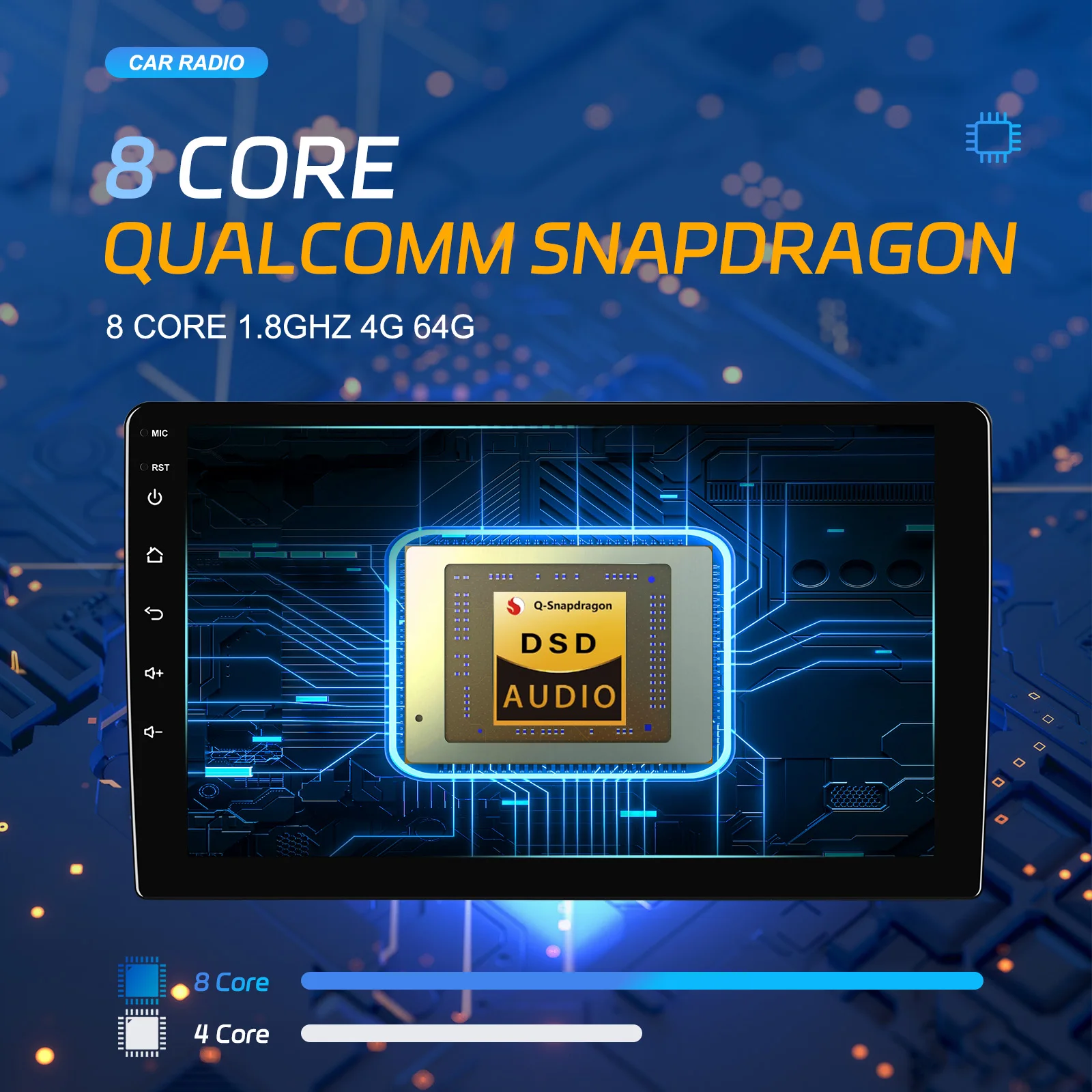 Camecho 7 9 10 بوصة 8Core 4G + 64G راديو السيارة أندرويد 2 Din Autoradio GPS ستيريو واي فاي لاسلكي Carplay أندرويد السيارات الوسائط المتعددة