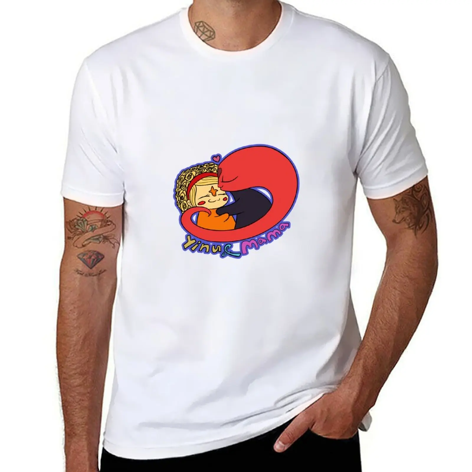 

yinu and mama T-Shirt t shirts for man graphic funny t shirt for man 100 percent cotton T-Shirt