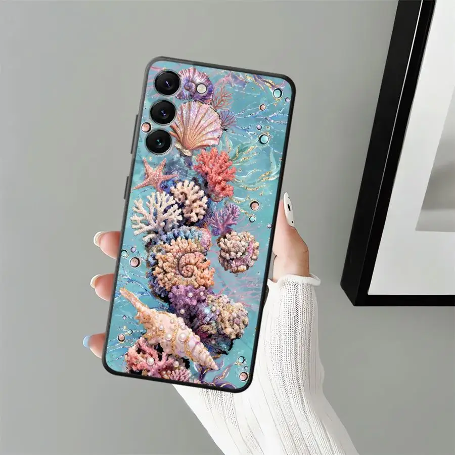Case for Samsung Galaxy A52 A36 A06 A73 A51 A37 A55 A53 A17 A25 A16 A05 A23 A57 A15 Phone Cover A12 A13 A41 A70 A50 Seashell