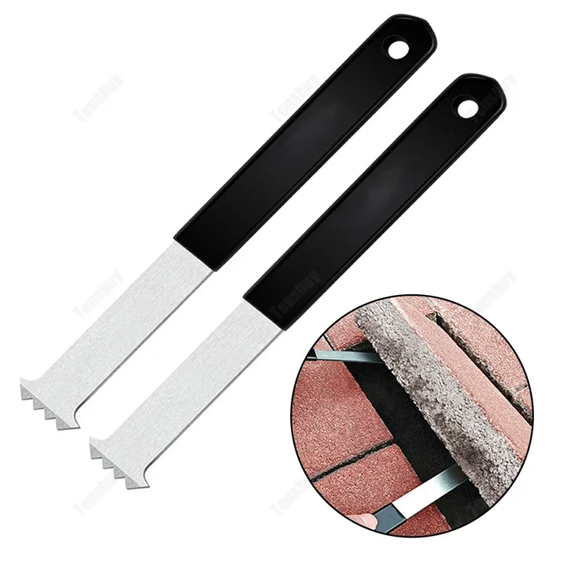 

2pc Garden Paver Puller Tool Metal Paver Puller Hard Coated Lever Bar With Joint Scraper Teeth And Gripper Slot For Garden Patio