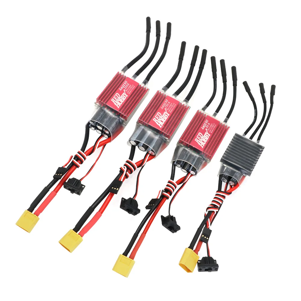RedHobby AM32 200A 160A 80A 60A Programming Brushless ESC 2-6S BEC 6V/2A 6V/5A For 1/10 1/8 RC Crawler Car Axial TRX SCX10