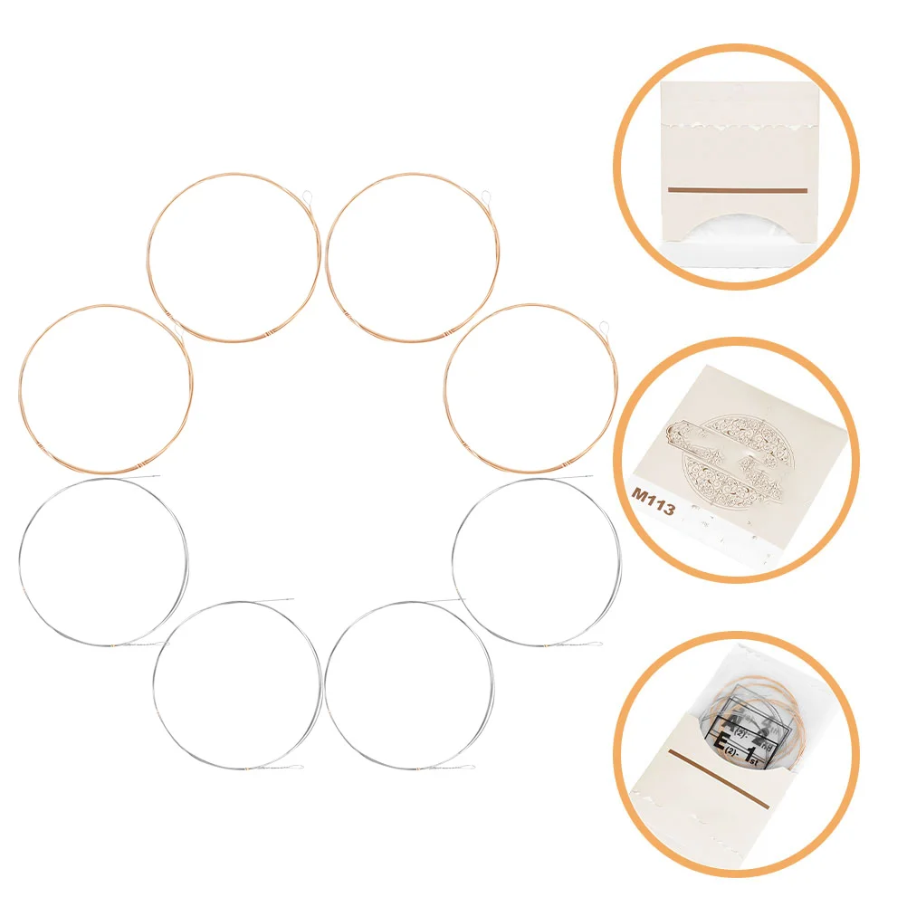 

8pcs Mandolin Strings Phosphor Copper Durable Smooth Long-Lasting Replacement Acoustic Strings For Mandolin Lovers Professional