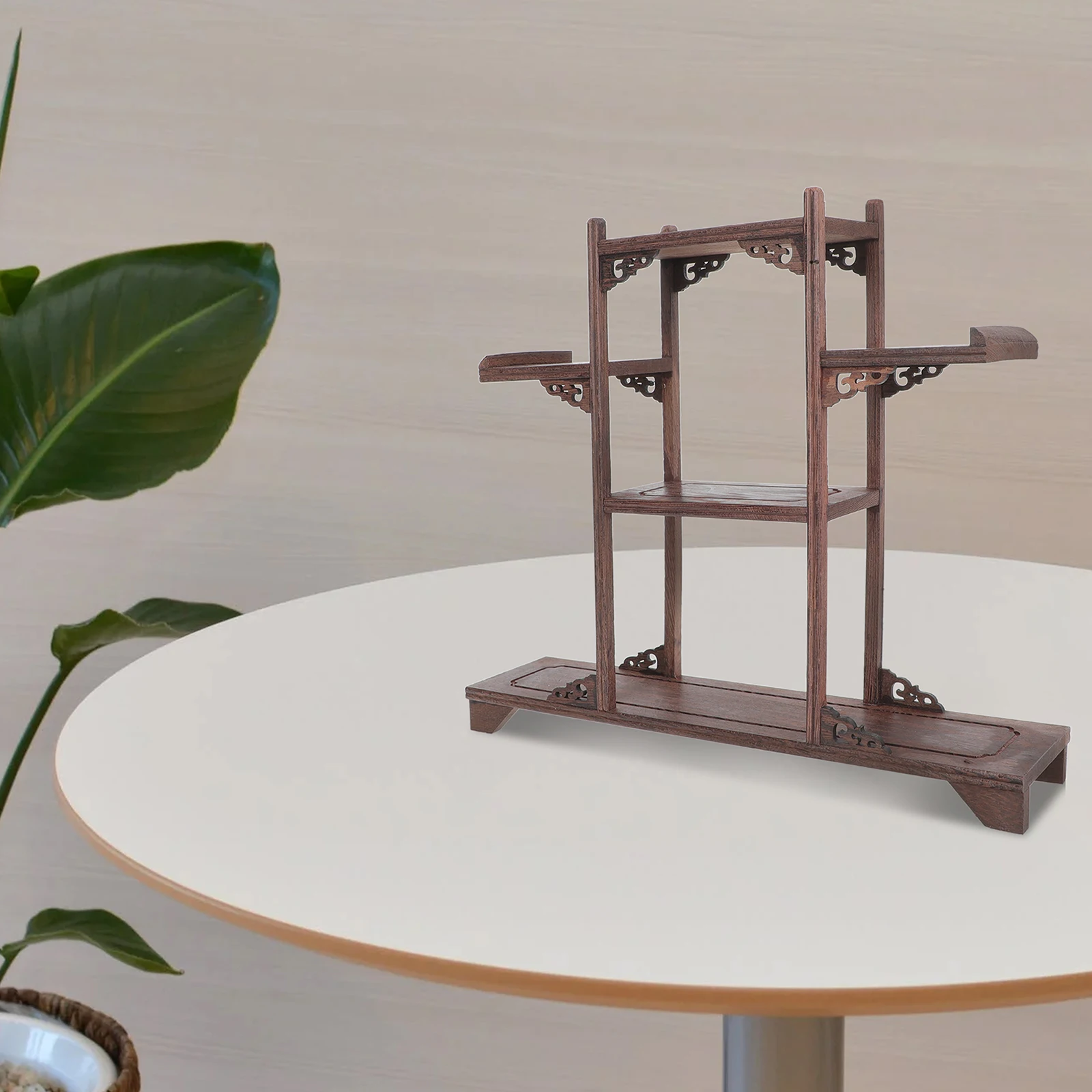 3PCS Chicken Wing Wood Display Stand nament Shelf Living Room Cabinet Storage Rack Display Stand Curio Cabinet 34x29x8 cm image 4