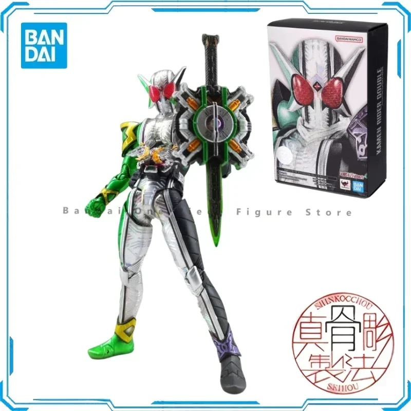 

In Stock Original SHF Bandai Real Bone Sculpture Kamen Rider W Hayate Ace Ultimate Action Figure Animation Toy Gift Model Hobby