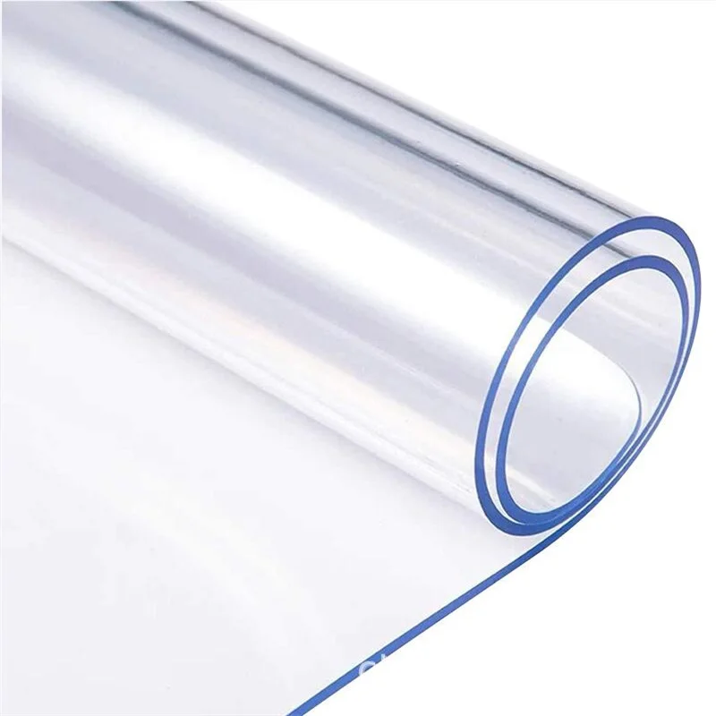 PVC round tablecloth waterproof heat-resistant oil resistant plastic soft glass dining table cloth round table washable transpar