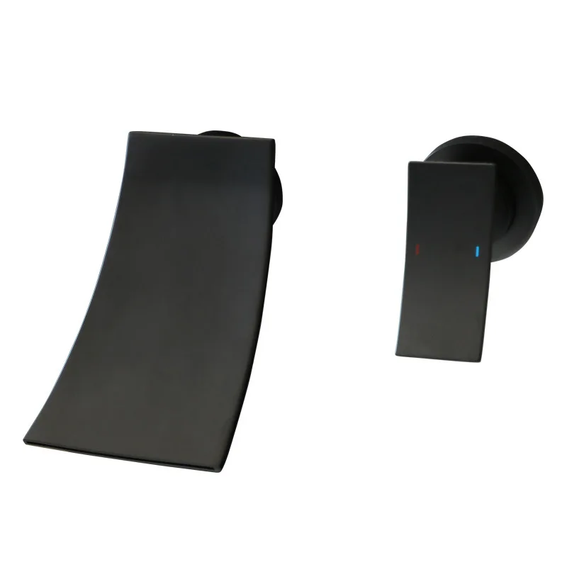 

Black waterfall into the wall faucet, concealed simple wash basin, washbasin on the table basin faucet MP1004