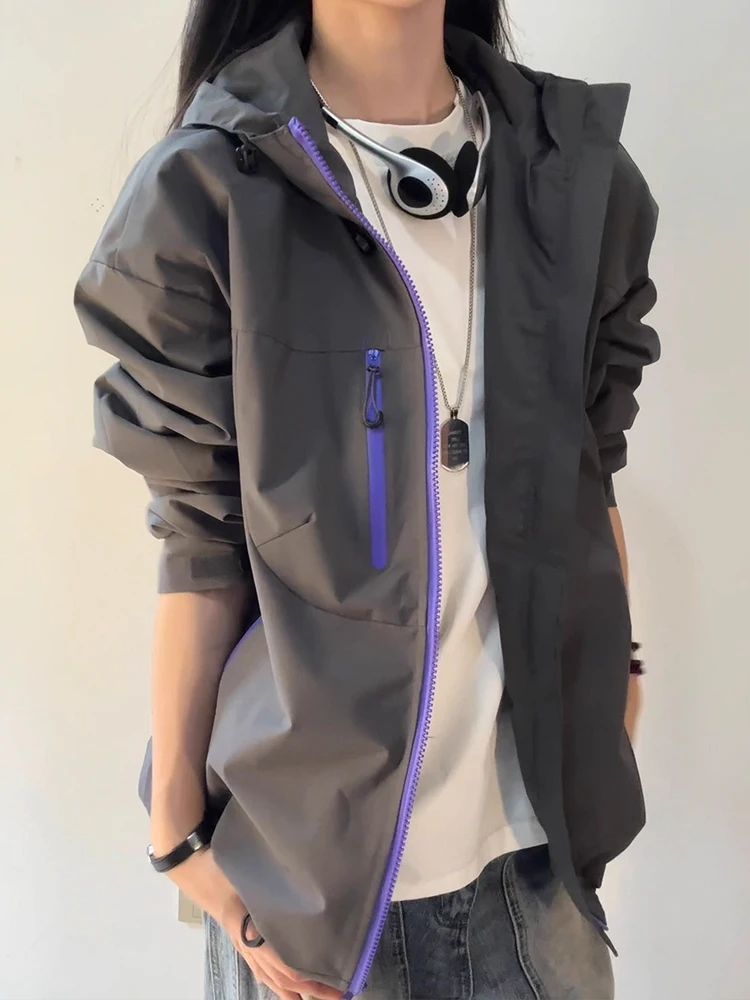 

Мужская и женская футболка в одном Soft ell Jaet Fog ey Спецодежда Пальто с капюшоном Ветрозащитное осеннее повседневное пальто из полиэфирного волокна