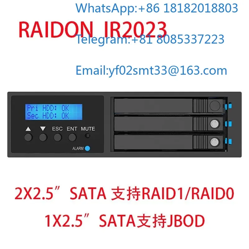 IR2023 Industrial Storage Enclosure Support 2x2.5 HDD SSD RAID1 1x2.5 JBOD Hard Disk Case