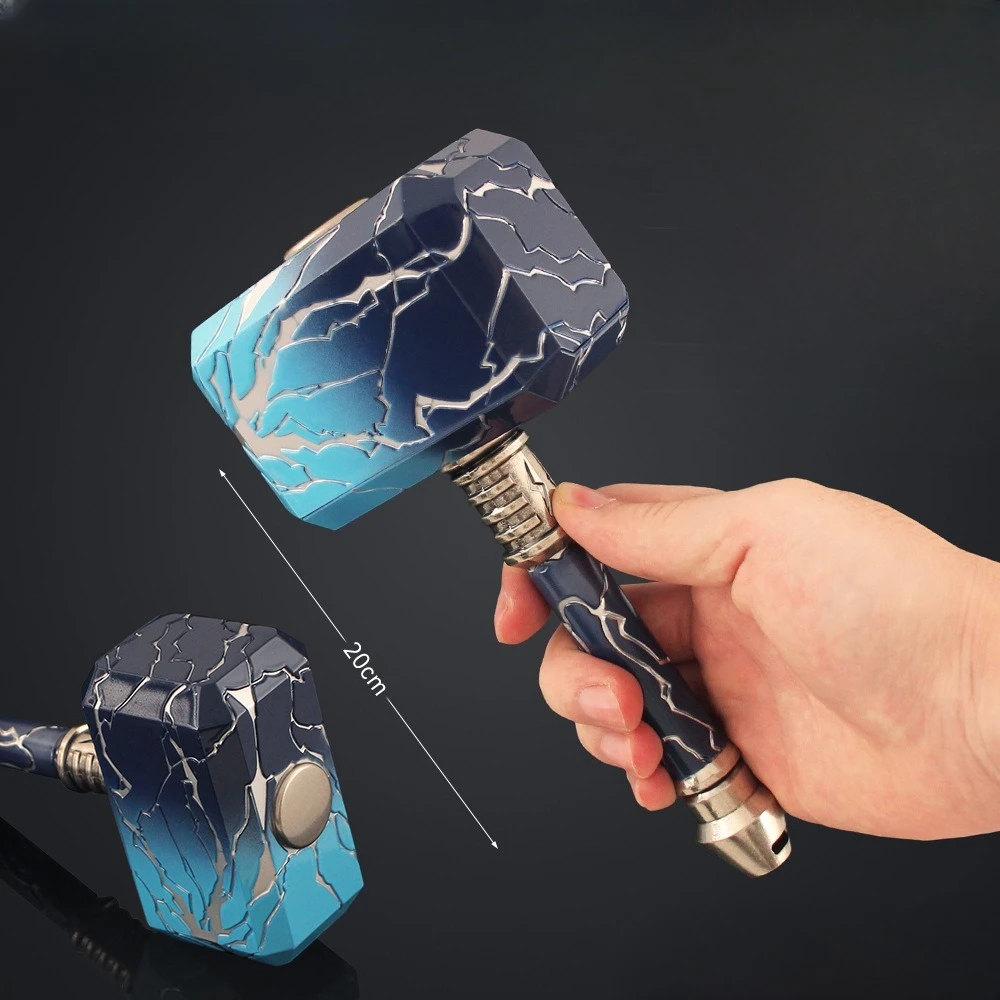 20 سنتيمتر SMITE المطرقة سماكة والوزن لعبة الشجاعة الطرفية جميع المعادن لعبة الساموراي الحرفية اكسسوارات حلية مجموعات