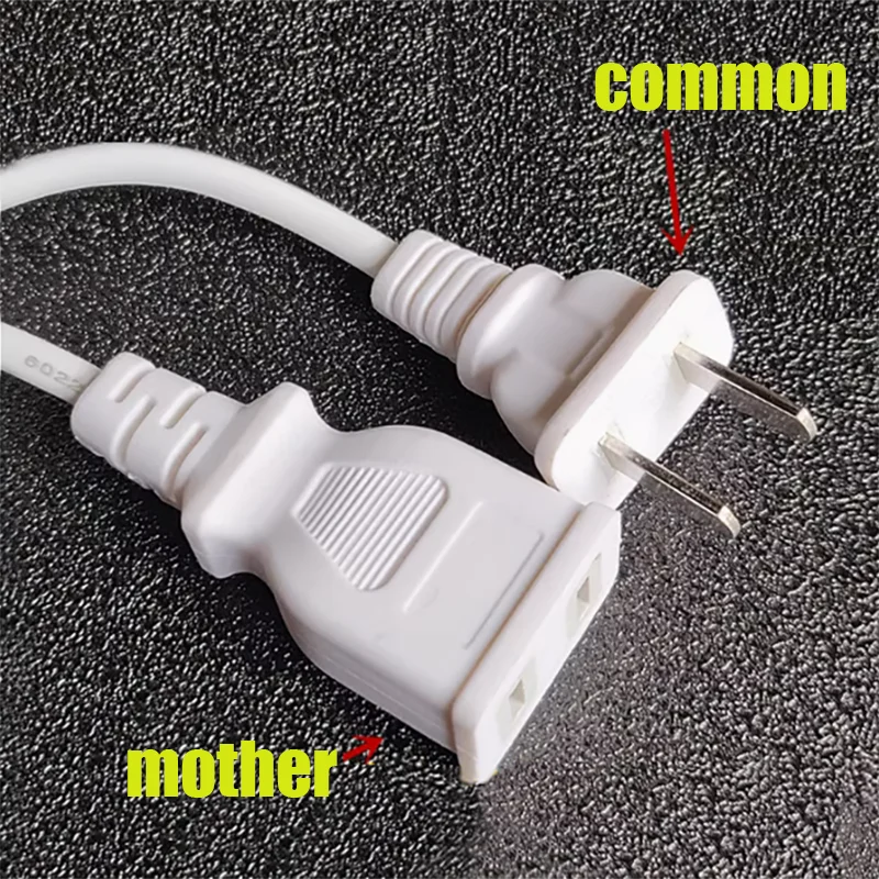 1Piece 3/5CM Power Plug Extension Cable Suitable For Household Monitoring Fans And Other Electrical Equipment 2-pole Adapter