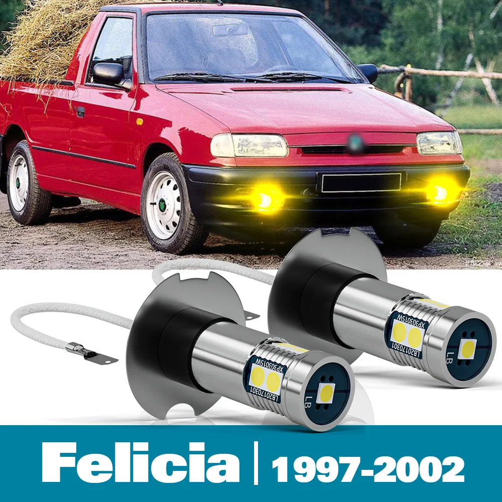 

2pcs LED Front Fog Light For Skoda Felicia Accessories 1997-2002 1998 1999 2000 2001