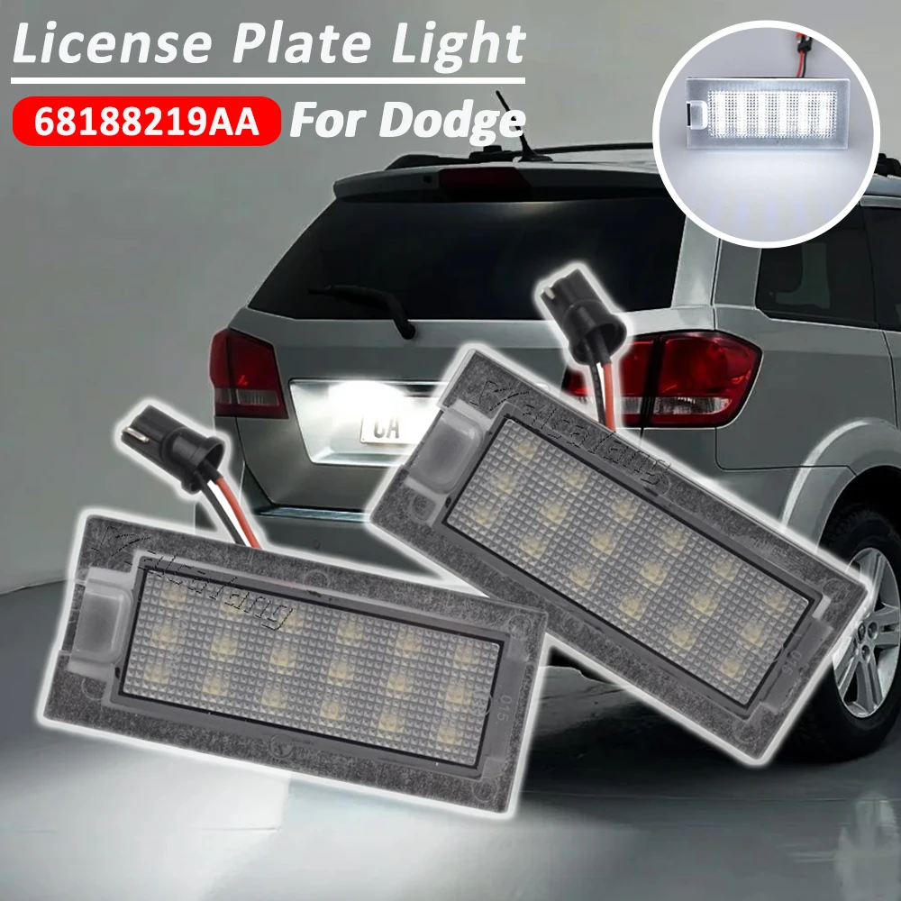 For Dodge Journey/JC/JCUV 2008-2020 LED Number License Plate Lights With Canbus Replace 68188219AA For Fiat Freemont 2011–2015