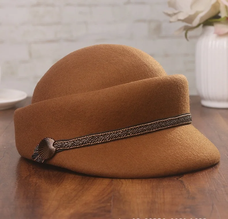 Moda mujeres hombres marinero negro señoras boina superior capitán gorra viaje octogonal sombrero