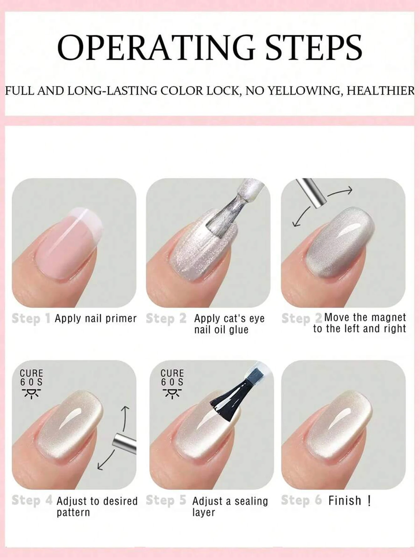 أربعة مواسم الأبيض الأرجواني القط العين طلاء الأظافر هلام جديد شعبية فلاش الأرجواني الزجاج الخرز القط العين مسمار تعزيز