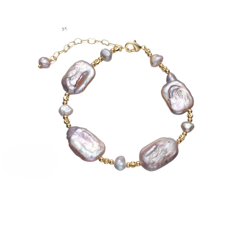 Korean Original Design Natural Baroque Pearl for Women Fashion New Cuff Bracelet Luxury Jewelry Accessories Anniversary Gift