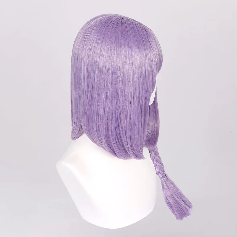 Parrucca sintetica lunga intrecciata viola con aspetto naturale del cuoio capelluto per feste cosplay Halloween Fibra resistente al calore per donne