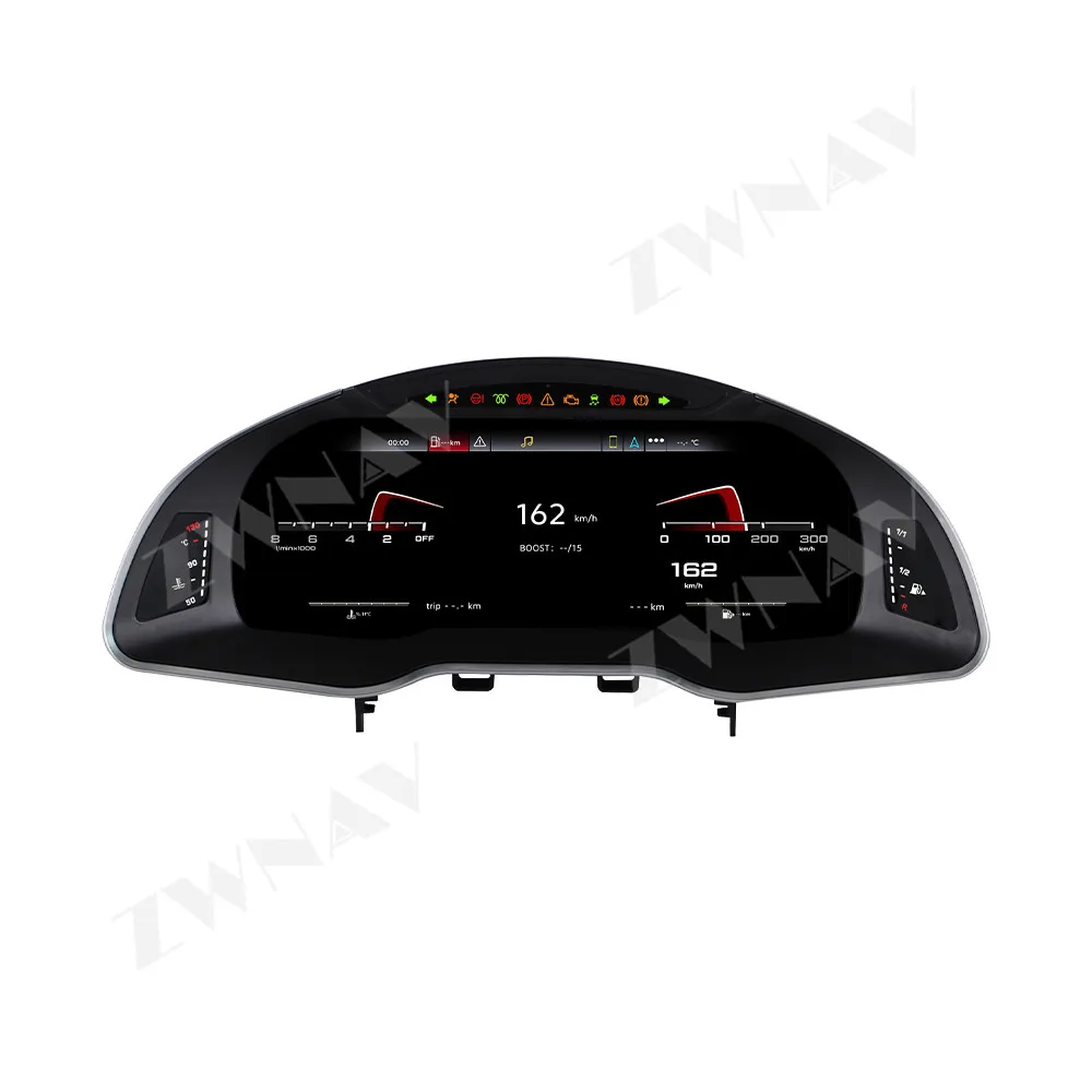Digital Instrument Cluster Full LCD Dashboard Display 12.3 Inch Multifunctional Panel Retrofit Parts For Audi R8 2007-2015