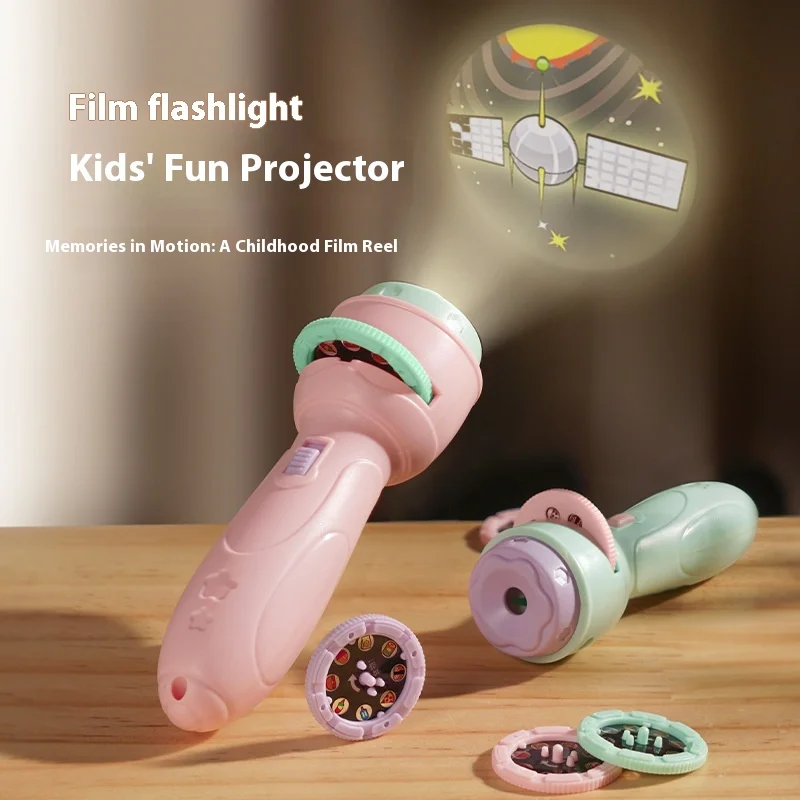 

Kids Projector Torch Educational Toy with Cartoon Slides Early Learning Cognitive Light Gift for Children Glowing toy luminous