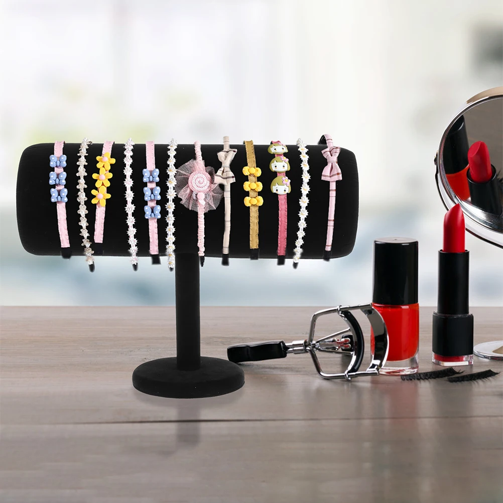 

Headband Display Stand T-Bar Holder Organizer High-quality Flannelette PVC Tube Elegant Workmanship Fashion Design Smooth