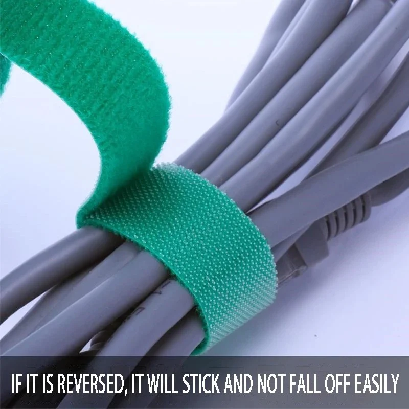 5M Nylon Cable Ties Power Wire Loop Tape Multifunction Nylon Straps Fastener Reusable Fastening Tie Wire Cord Straps Organizer