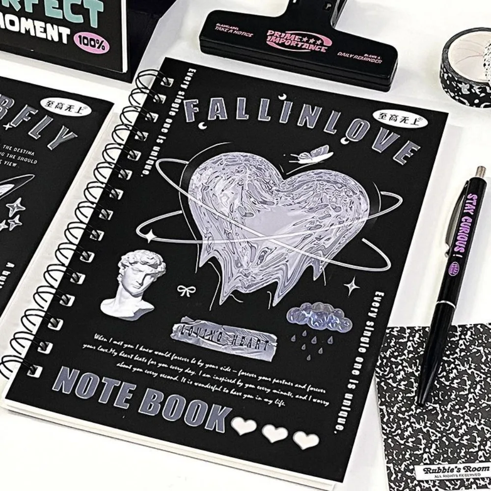 A5 Notepad Coil Notapad 50 Sheet American Style A5 Notebook INS Horizontal Line American Style Notebook Office Accessories