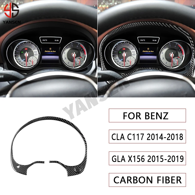 

Car Instrument Panel Decoration Carbon Fiber Sticker For Mercedes-Benz CLA C117 2014-2018 GLA X156 2015-2019 A-CLASS W176