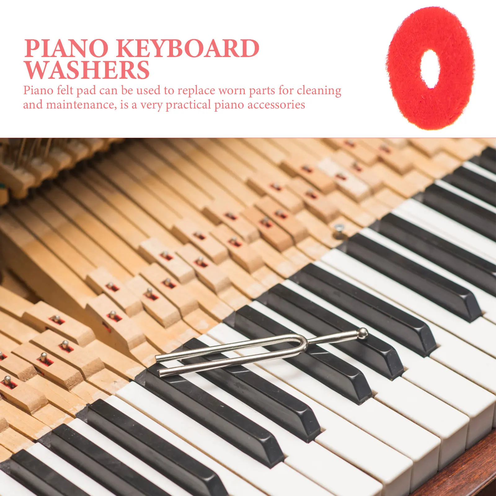 

90Pcs Circular Piano Felt Washers for Key Balance Adjustment Tools and Accessories