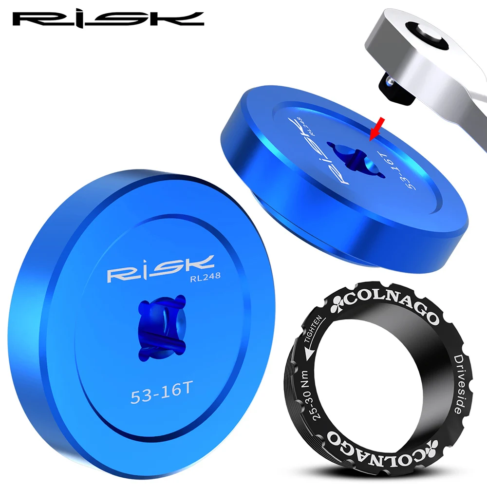 RISK 53-16T Bottom Bracket Removal Tool Kit For Colnago BB T45 Bicycle Bottom Bracket Cup Auxiliary Tools 3/8