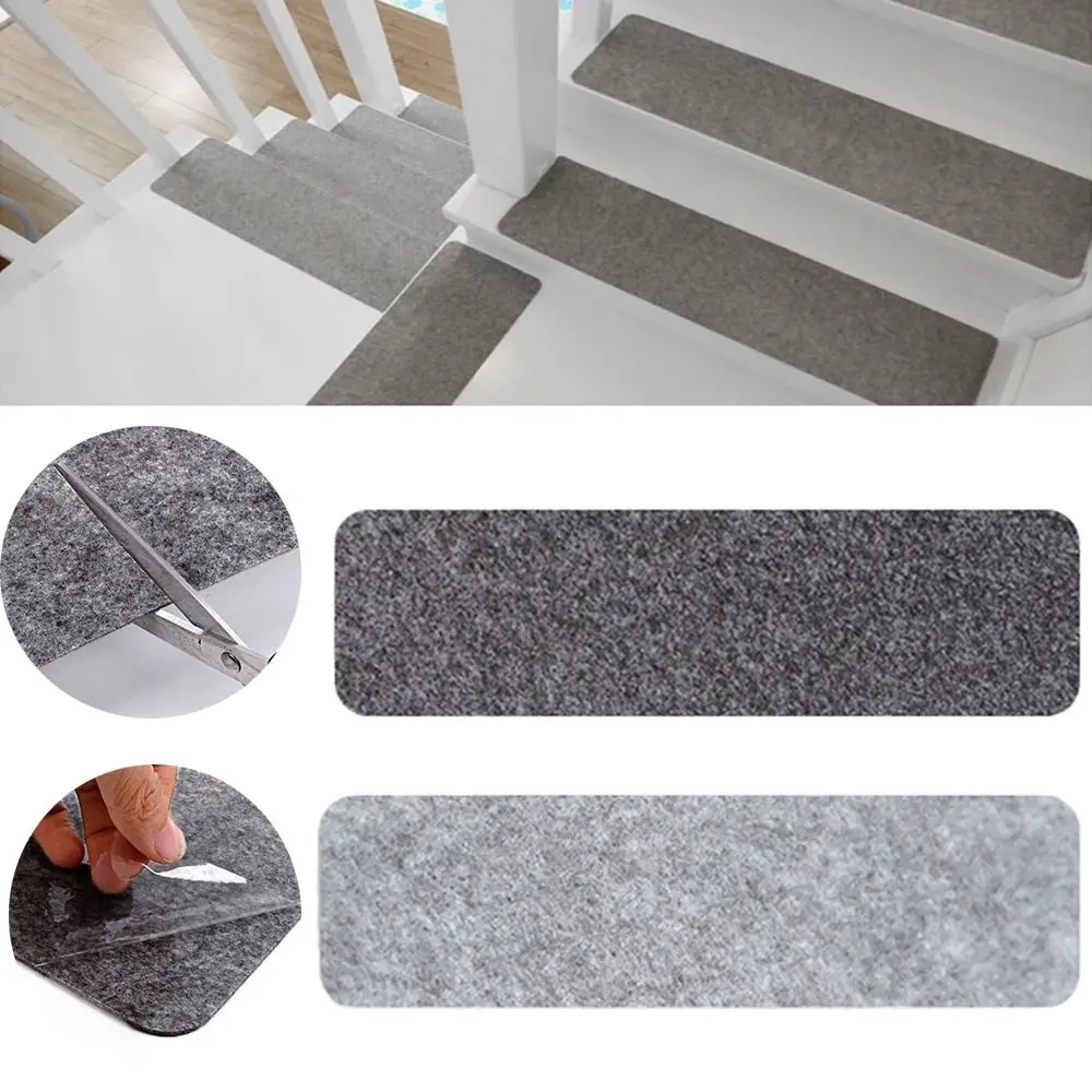 Non-slip Stair Stepping Mat DIY Home Decor Stair Carpet Mat Comfortable Household Protector Rug Kitchen Dining Room Bedroom